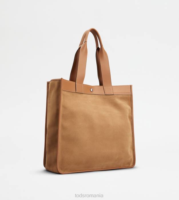 geanta de cumparaturi tote din piele intoarsa medie bărbați Tod's 080D994 maro