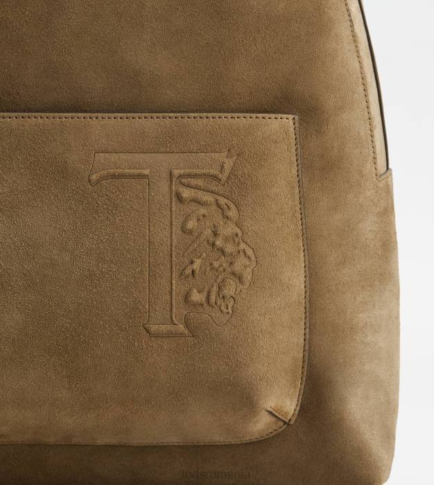 rucsac din piele intoarsa mediu bărbați Tod's 080D988 maro