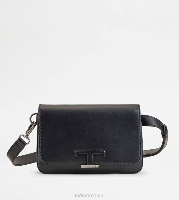 t geantă cu curea atemporală mini din piele bărbați Tod's 080D983 negru