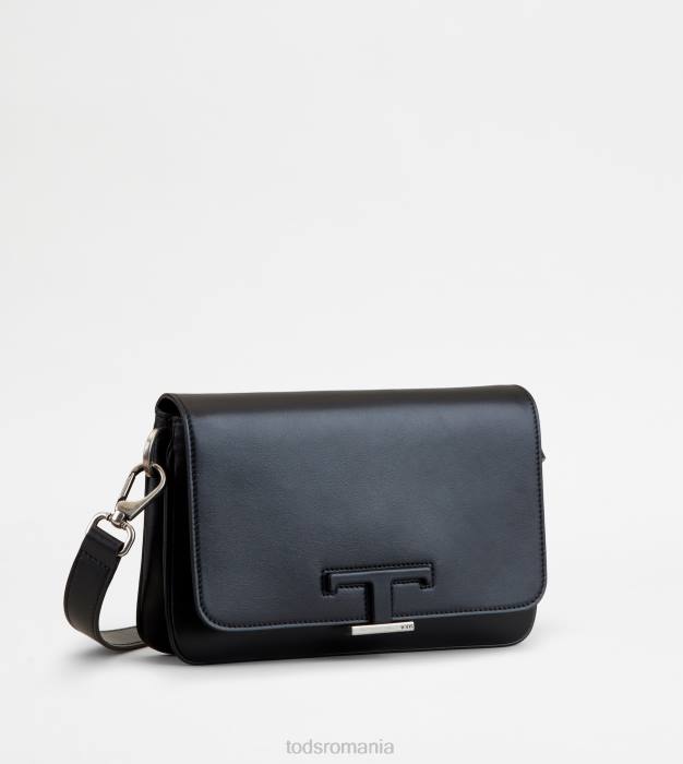 t geantă cu curea atemporală mini din piele bărbați Tod's 080D983 negru