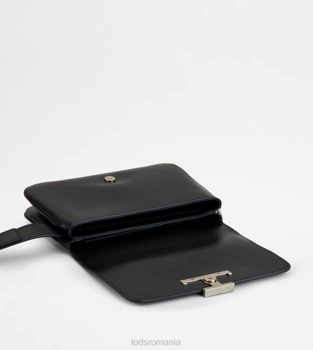 t geantă cu curea atemporală mini din piele bărbați Tod's 080D983 negru