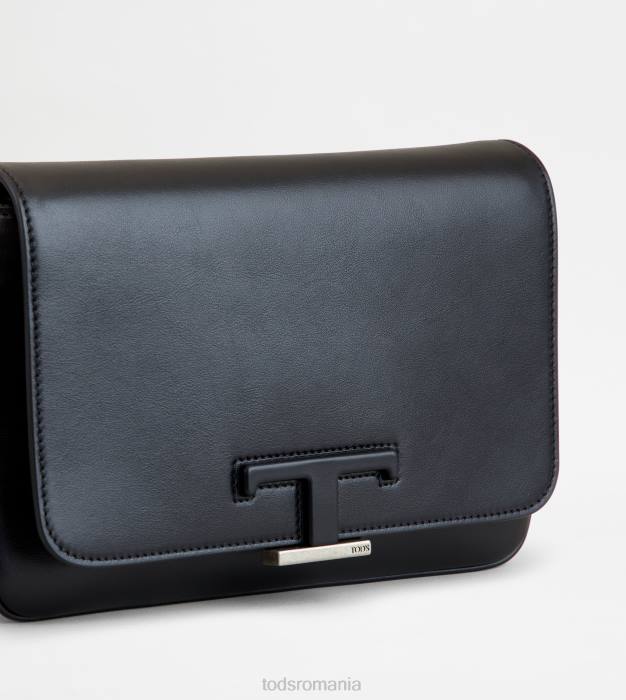 t geantă cu curea atemporală mini din piele bărbați Tod's 080D983 negru