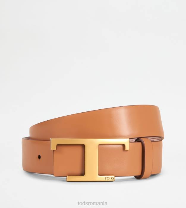 centura reversibila din piele femei Tod's 080D238 maro/roz