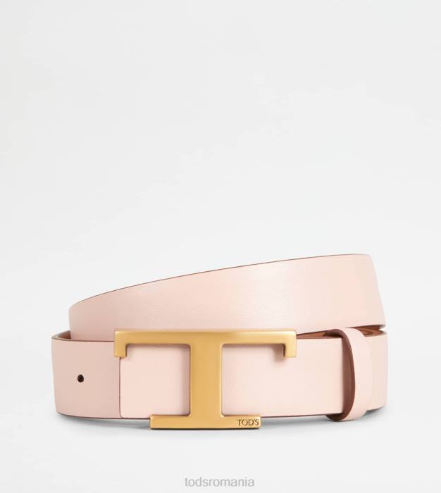 centura reversibila din piele femei Tod's 080D238 maro/roz