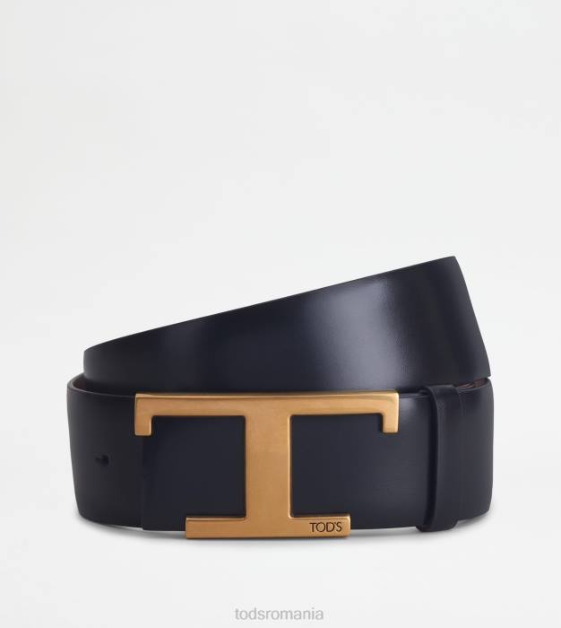 t curea atemporală din piele femei Tod's 080D237 negru roz