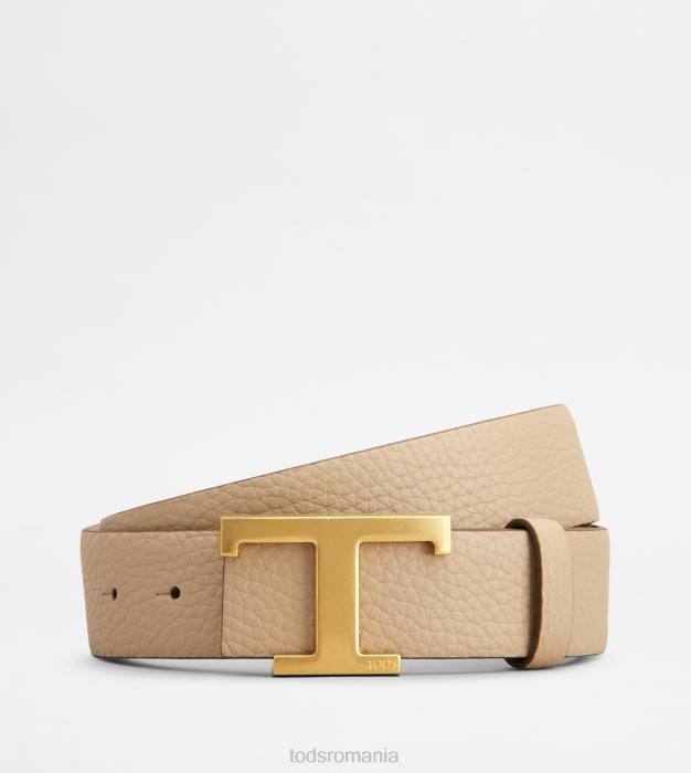 t curea reversibilă atemporală din piele femei Tod's 080D240 bej