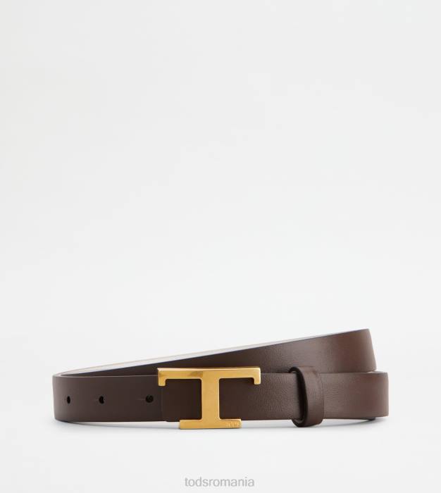 t curea reversibilă atemporală din piele femei Tod's 080D243 alb/maro