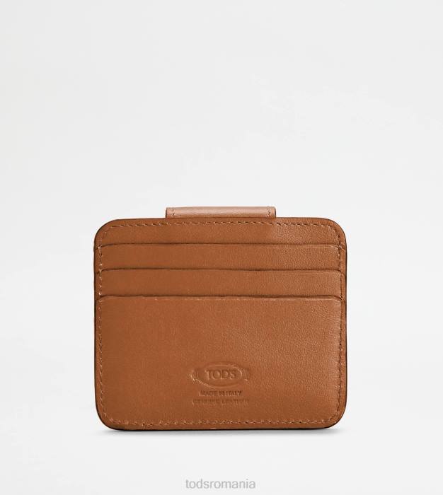 suport card Kate din piele mic femei Tod's 080D517 maro