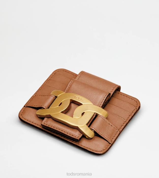 suport card Kate din piele mic femei Tod's 080D517 maro