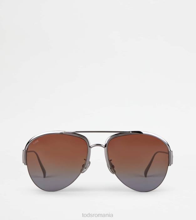 ochelari de soare de pilot femei Tod's 080D523 gri