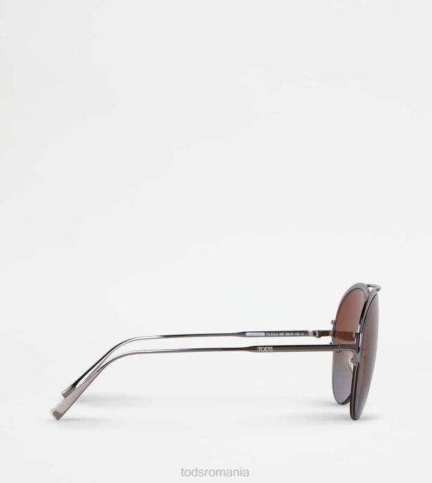 ochelari de soare de pilot femei Tod's 080D523 gri