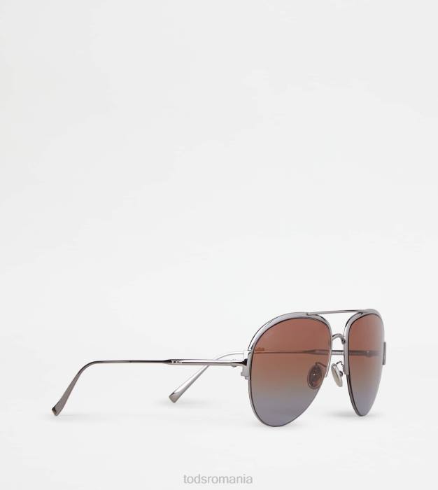 ochelari de soare de pilot femei Tod's 080D523 gri