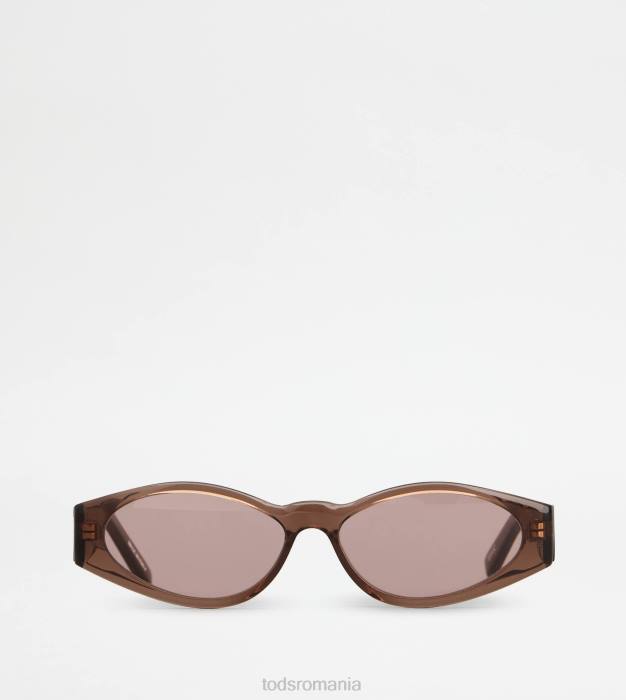 ochelari de soare ovali femei Tod's 080D526 maro