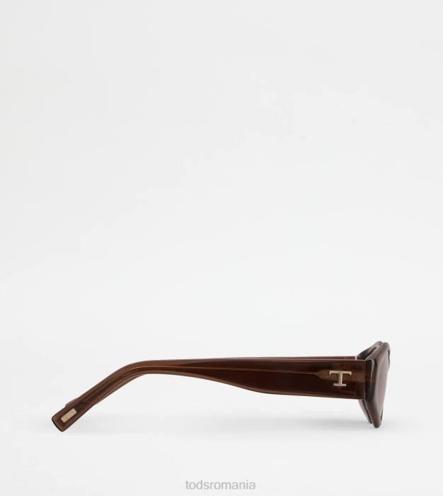 ochelari de soare ovali femei Tod's 080D526 maro
