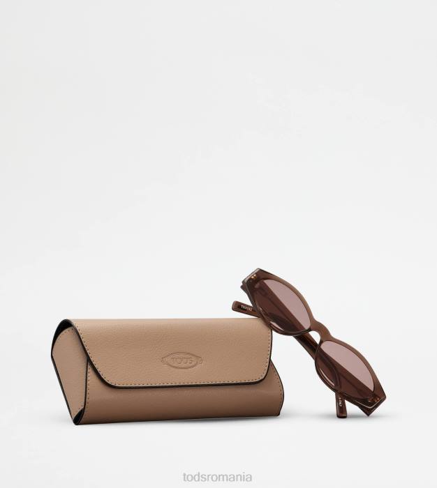 ochelari de soare ovali femei Tod's 080D526 maro