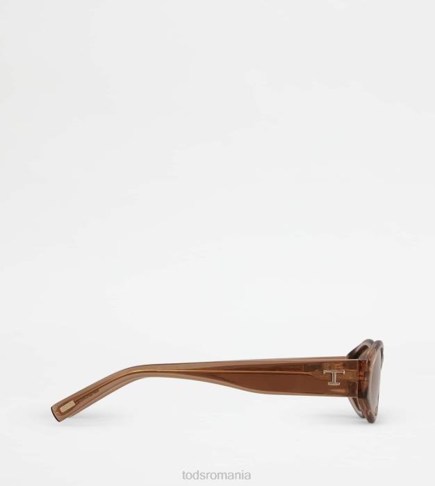 ochelari de soare ovali femei Tod's 080D527 bej