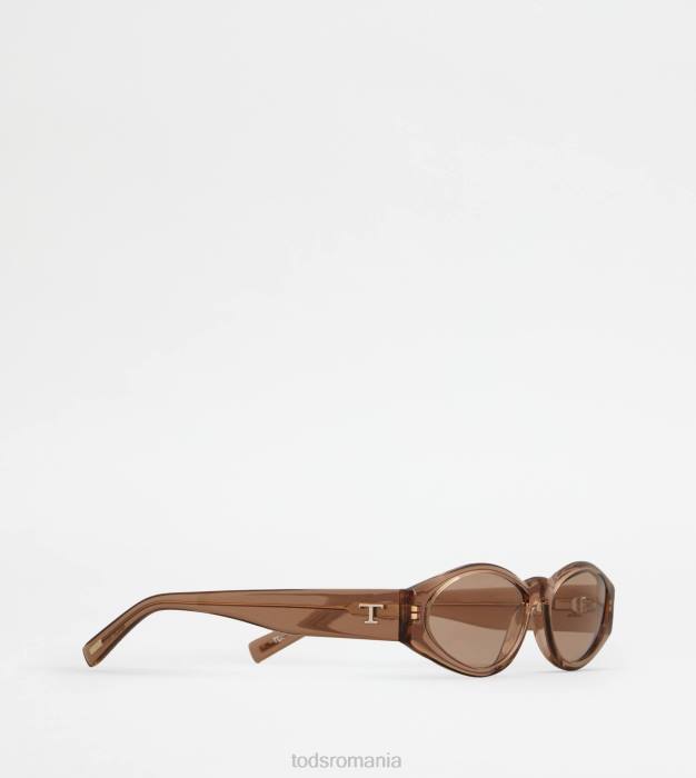 ochelari de soare ovali femei Tod's 080D527 bej