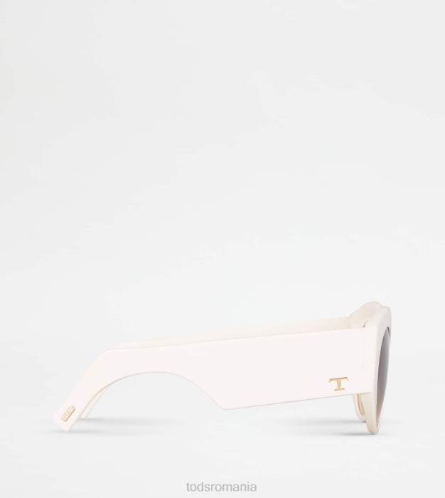 ochelari de soare rotunjiți femei Tod's 080D529 alb