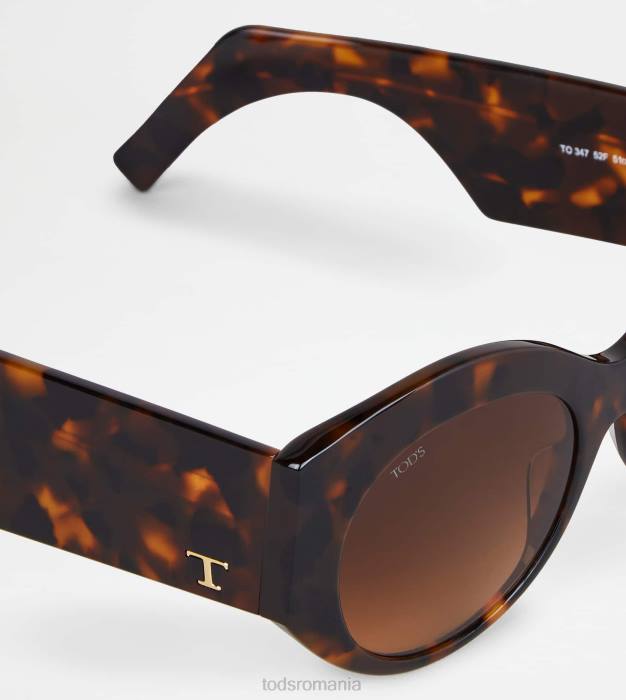 ochelari de soare rotunjiți femei Tod's 080D532 maro