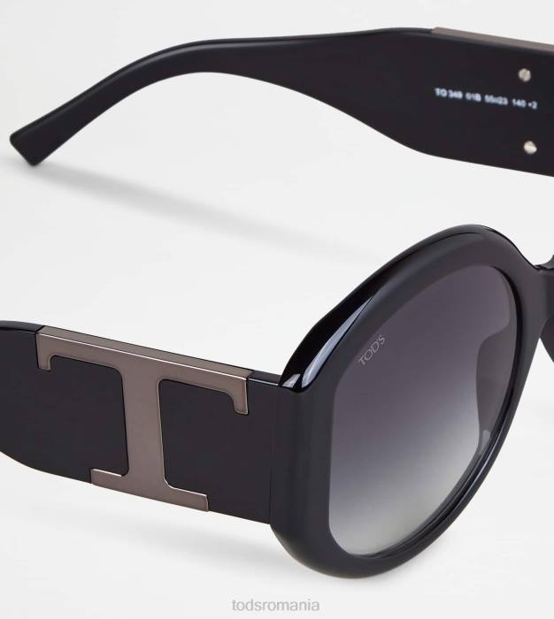 ochelari de soare rotunzi femei Tod's 080D531 negru