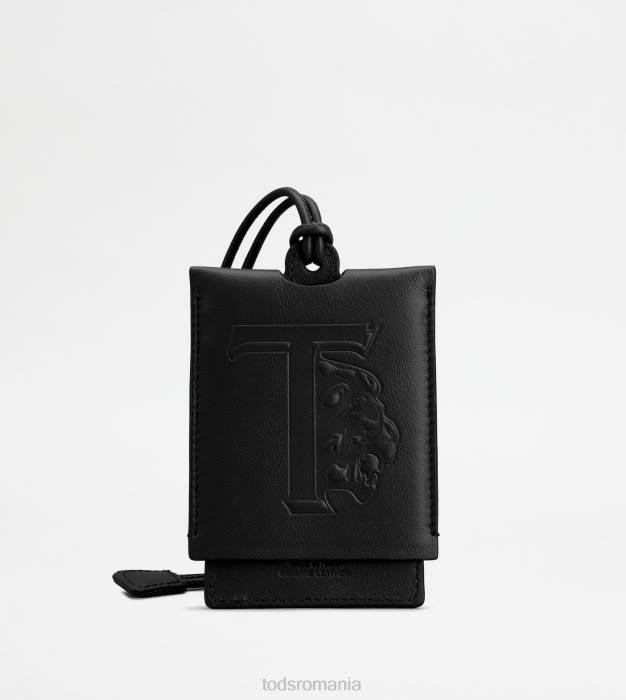 port card de gat din piele mic femei Tod's 080D490 negru