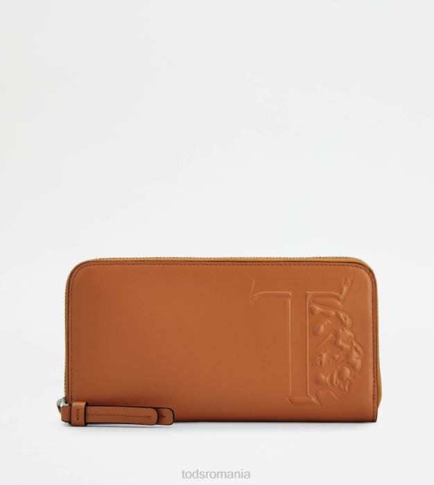 portofel din piele femei Tod's 080D487 maro