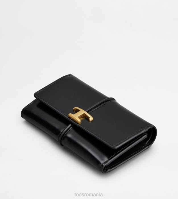 t portofel atemporal din piele femei Tod's 080D475 negru