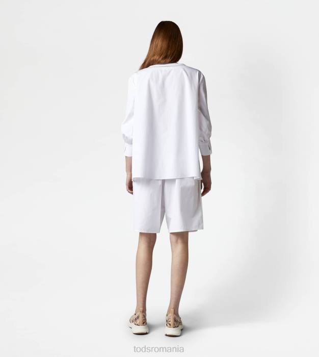 bluză din poplin femei Tod's 080D615 alb
