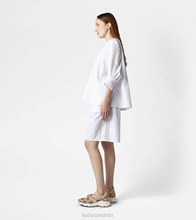 bluză din poplin femei Tod's 080D615 alb
