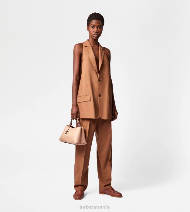 gilet din lână amestec de mătase femei Tod's 080D562 maro