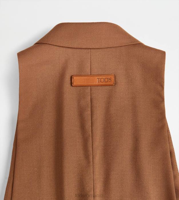 gilet din lână amestec de mătase femei Tod's 080D562 maro