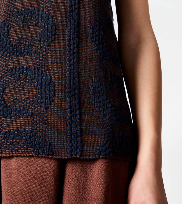 jacquard de sus femei Tod's 080D580 maro/albastru