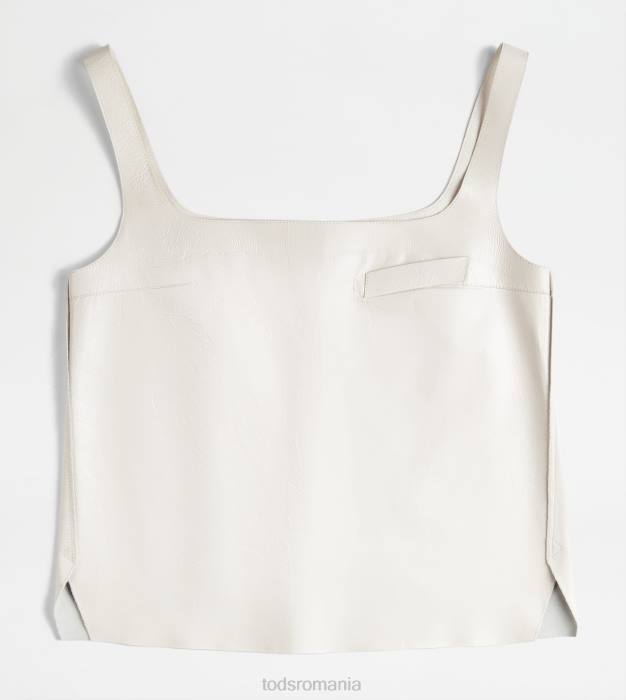 top din piele femei Tod's 080D581 alb
