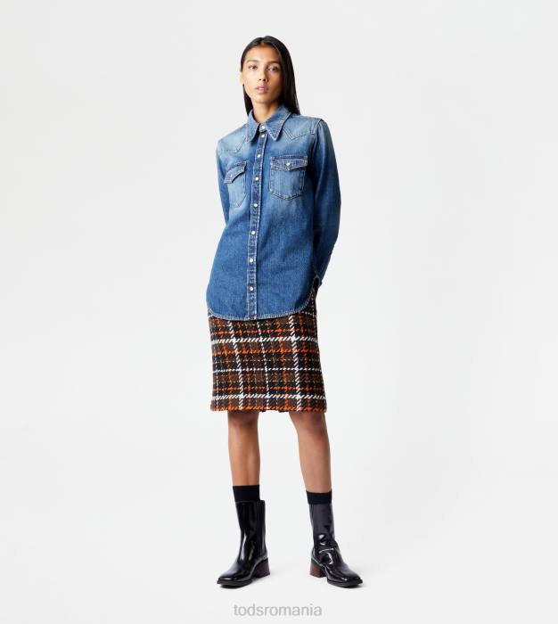 cămașă din denim femei Tod's 080D611 albastru