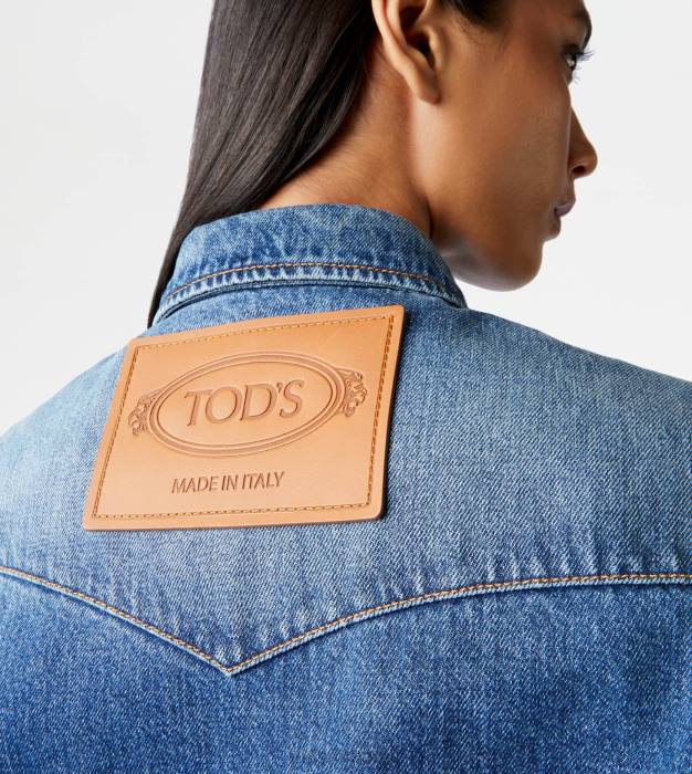 cămașă din denim femei Tod's 080D611 albastru