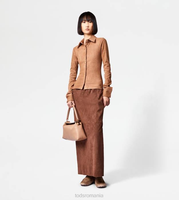 camasa din piele intoarsa femei Tod's 080D572 roz