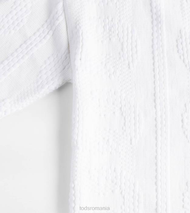 tricou polo jacquard femei Tod's 080D620 alb