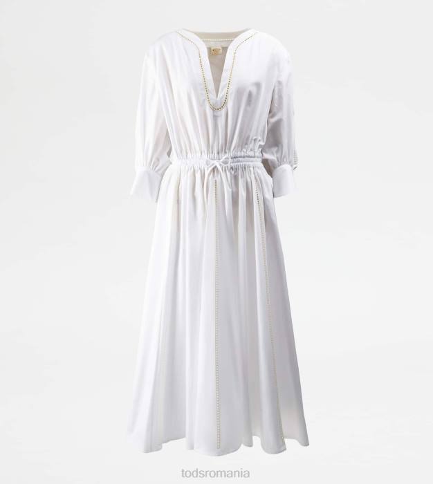 rochie în poplin femei Tod's 080D1135 alb