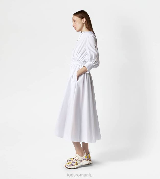rochie în poplin femei Tod's 080D1135 alb
