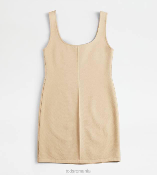 rochie teaca din bumbac femei Tod's 080D567 bej