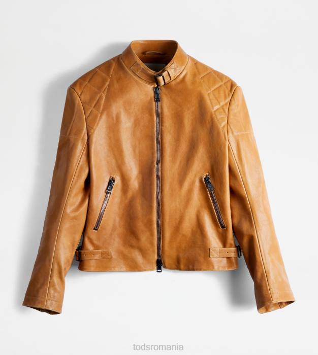 biker din piele femei Tod's 080D609 maro