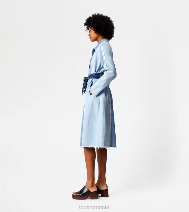 trenci din denim femei Tod's 080D624 albastru/albastru deschis