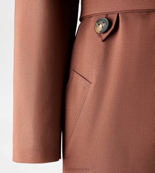 trenci oversize din lana femei Tod's 080D598 maro