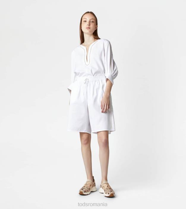 bermude din poplin femei Tod's 080D617 alb