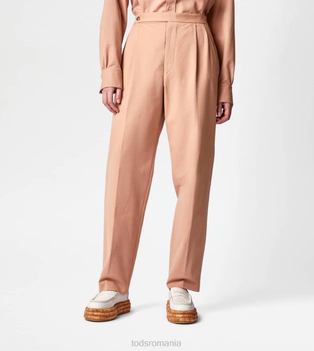 pantaloni din bumbac elastic femei Tod's 080D550 bej