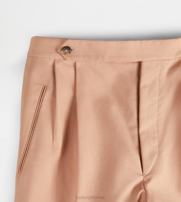 pantaloni din bumbac elastic femei Tod's 080D550 bej