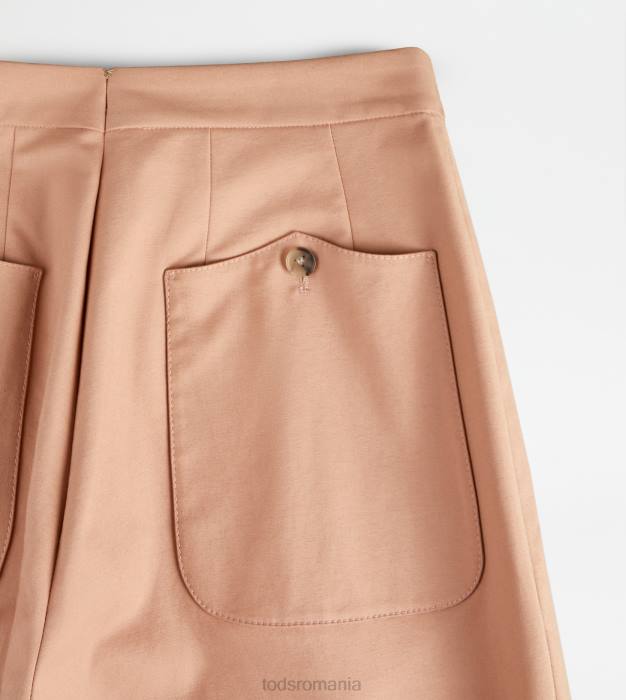 pantaloni din bumbac elastic femei Tod's 080D550 bej