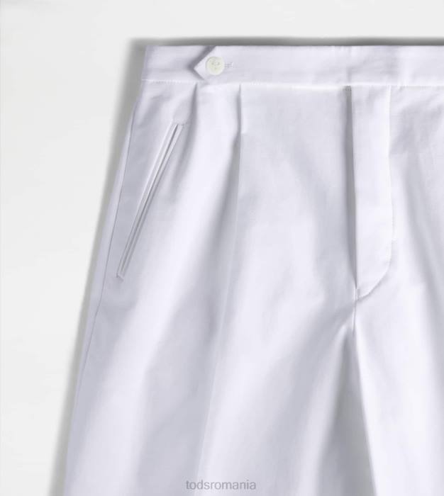 pantaloni din bumbac elastic femei Tod's 080D551 alb