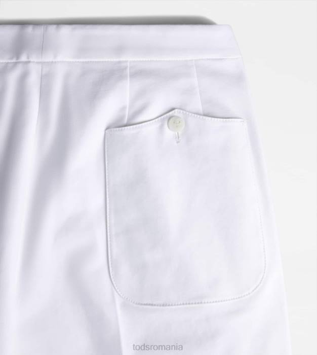 pantaloni din bumbac elastic femei Tod's 080D551 alb