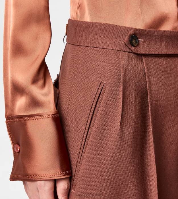 pantaloni din lână femei Tod's 080D565 maro